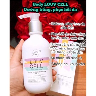 Lotion Louv Cell  Kem Dưỡng Trắng Body Louv Cell Dưỡng Thể Nâng Tone Louv Cell Làm Trắng Da 250ml - Skinora Beauty