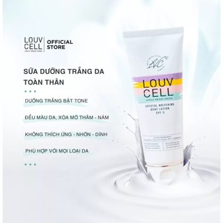 Lotion Louv Cell  Kem Dưỡng Trắng Body Louv Cell Dưỡng Thể Nâng Tone Louv Cell Làm Trắng Da 250ml - Skinora Beauty