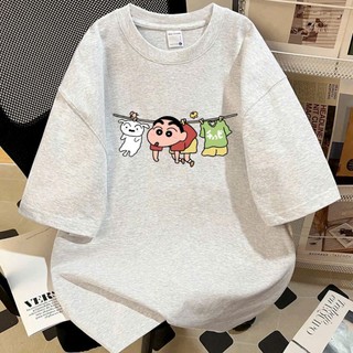 Áo thun phông nữ nam KONOVA form rộng unisex chất liệu cotton xịn in hình SHIN DÂY PHƠI