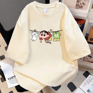 Áo thun phông nữ nam KONOVA form rộng unisex chất liệu cotton xịn in hình SHIN DÂY PHƠI