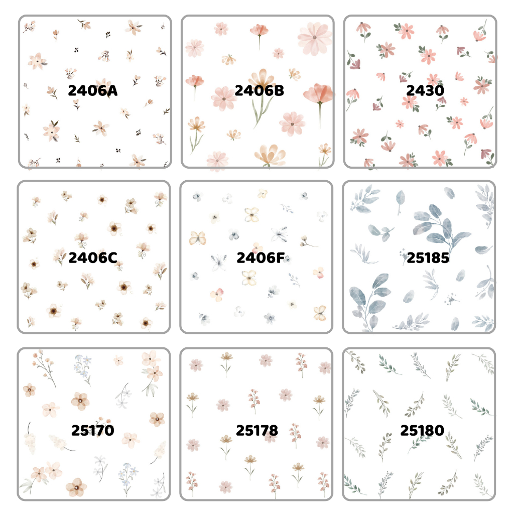 [Nhiều Mẫu Bộ 1] Decal Dán Tường Họa Tiết Hoa Cỏ Có Keo Sẵn - Trang Trí Tường Nhà, Quán Cà Phê