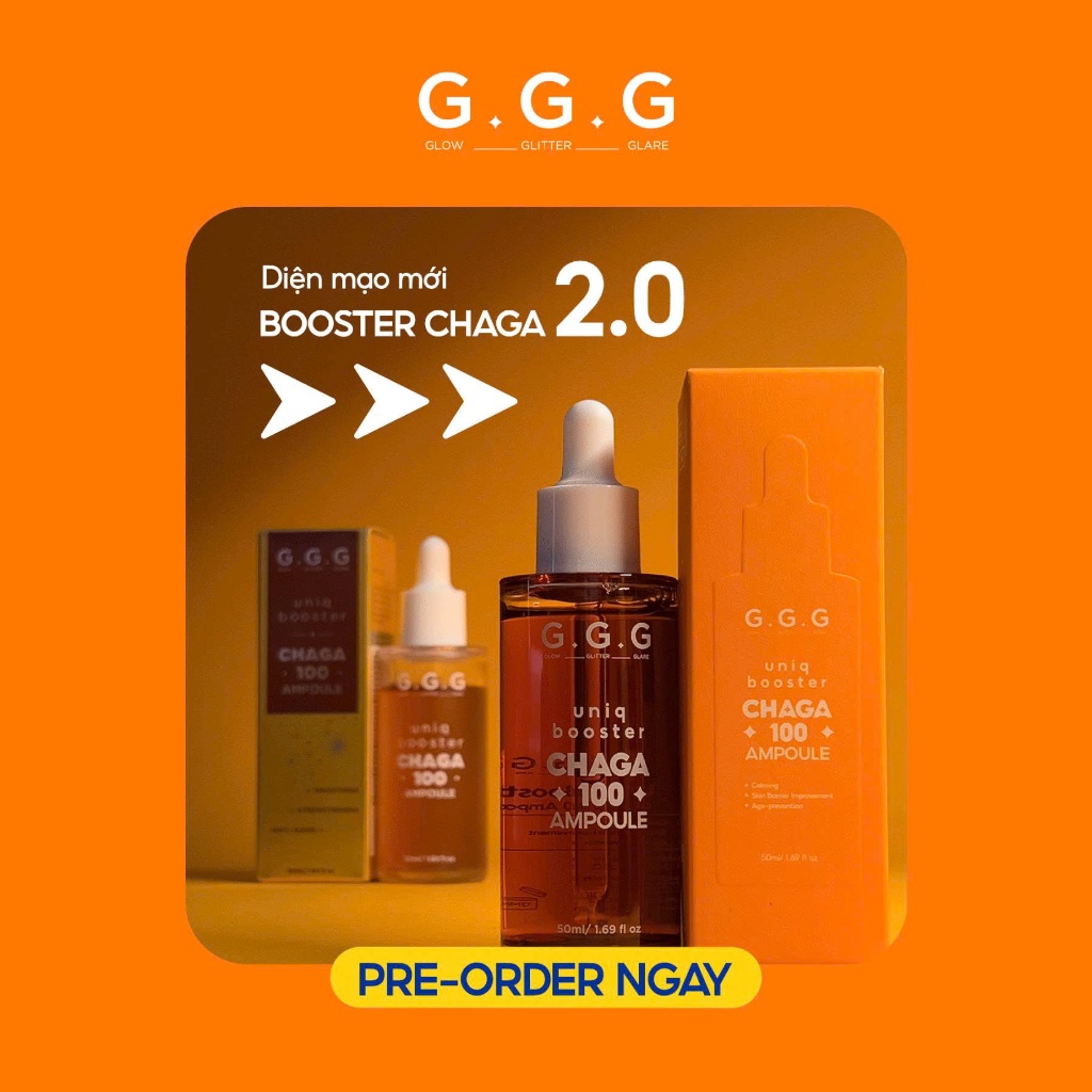 [MUA 1 TẶNG 1]Tinh Chất Booster Nấm Chaga G.G.G Làm Dịu, Cấp Ẩm - Phục Hồi Da Sau Treatment, Da Nhạy Cảm, Mỏng Yếu 50ml