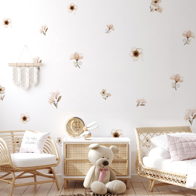 [Nhiều Mẫu Bộ 1] Decal Dán Tường Họa Tiết Hoa Cỏ Có Keo Sẵn - Trang Trí Tường Nhà, Quán Cà Phê