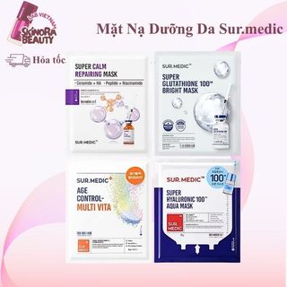 Combo 10 Mặt Nạ Sur.Medic Dưỡng Trắng Da Mặt Nạ Sur.Medic Phục Hồi Cấp Ẩm Da - Skinora Beauty