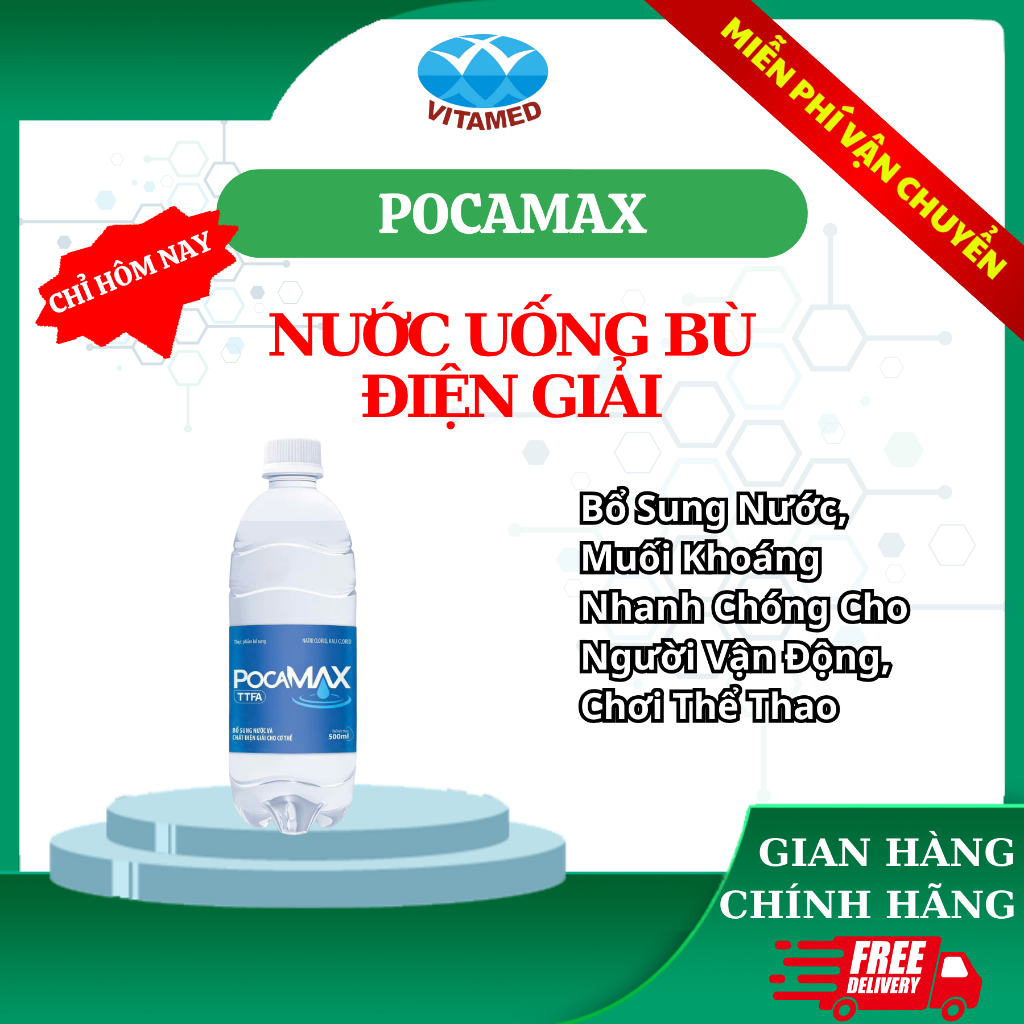 Nước Uống Bù Điện Giải POCAMAX 500ml - Bổ Sung Nước, Muối Khoáng Nhanh Chóng Cho Người Vận Động, Chơi Thể Thao