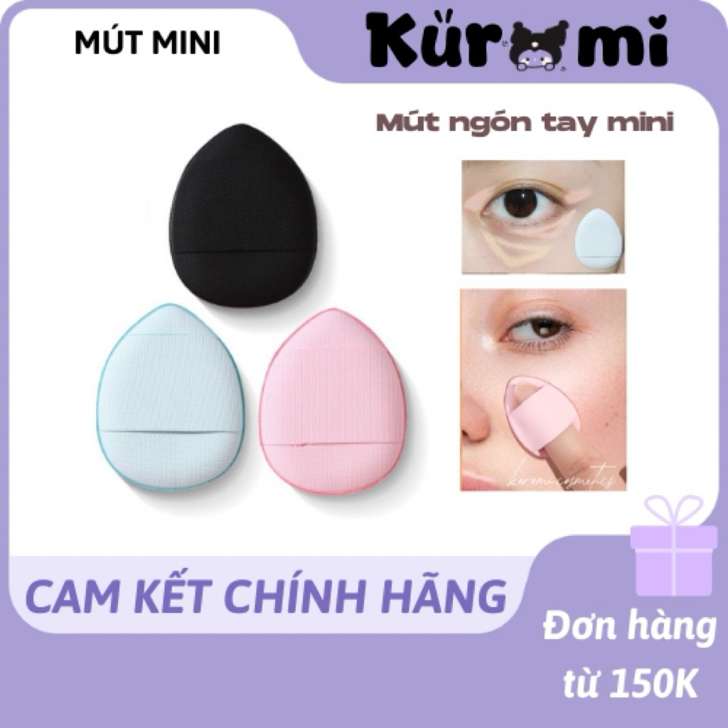 (QUÀ - KHÔNG BÁN) Bông phấn dạng ngón tay mini, mút ngón tay thuận tiện cho việc che khuyết điểm trên khuôn mặt