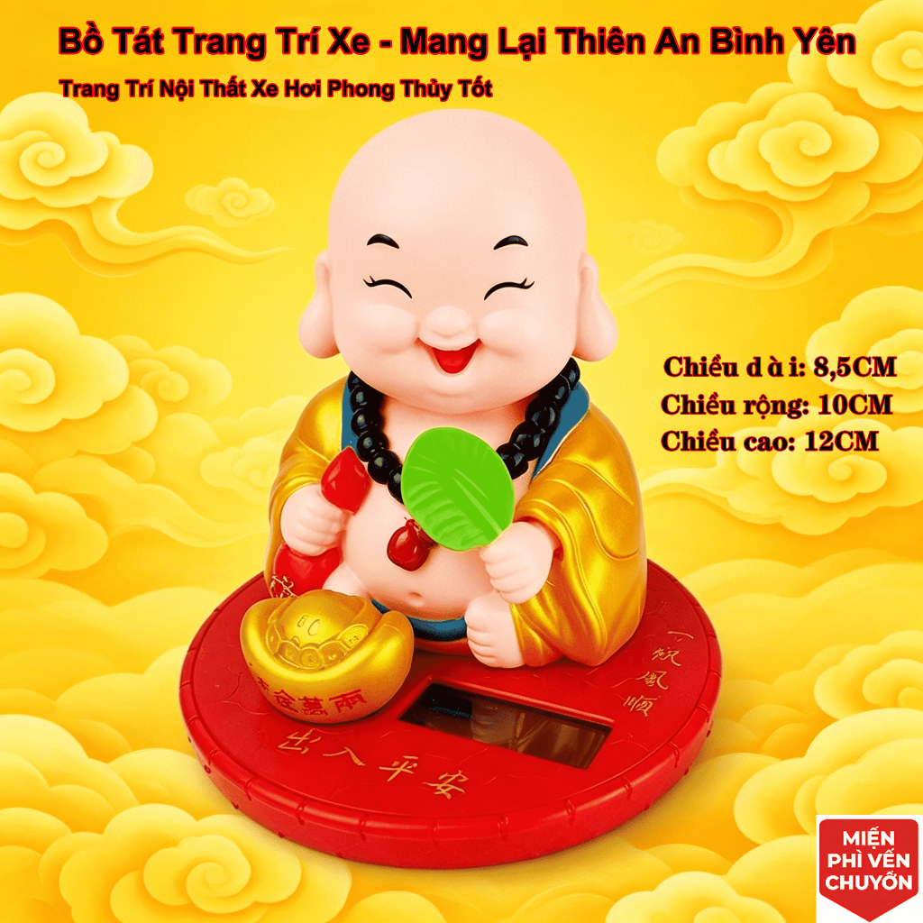 Trang Trí Ô Tô Bụt Di Lặc + Dây Chuỗi Trầm, Đem Lại May Mắn, Bình An Trên Đường