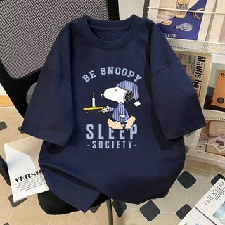 áo thun phông nữ nam form rộng tay lỡ unisex chất liệu cotton thấm hút mồ hôi in hình BE SNOOPY