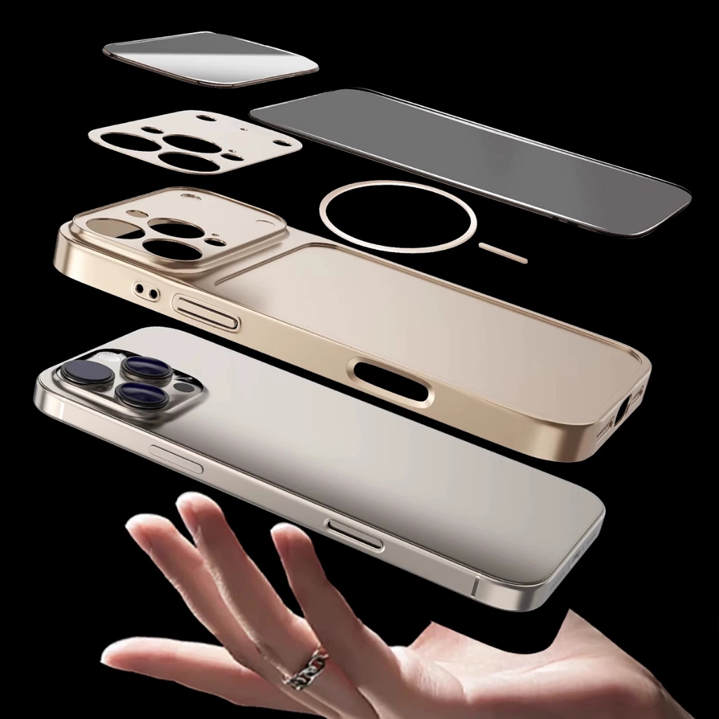 Ốp Lưng Iphone Từ Tính Super Camera Mặt Kính Nâng Cấp  Ngoại hình tinh tế 12/13/14/15/16/17/pro/max/plus/promax