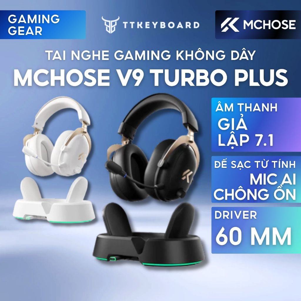 Hỏa Tốc] Tai Nghe Không Dây Gaming Flagship Mchose V9 Turbo Sạc