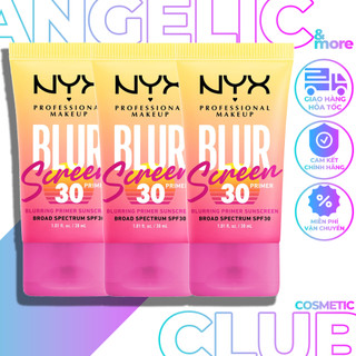 Kem Lót NYX Blur Screen SPF 30 Primer, Làm Mịn Da, Giữ Nền Lâu, Kết Hợp Chống Nắng Nhẹ.
