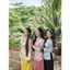 B.a187-ÁO BÀ BA CHẤM BI NGỌC LAM CỔ TRÒN CỔ TRÒN DÂY KÉO NÚT NỤ QUẦN NGỌC TRAI