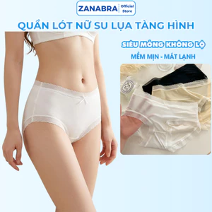 Quần Lót Nữ Su Mịn Đính Nơ, Quần Lót Su Viền Ren Cạp Vừa Co Dãn 4 Chiều ZANABRA L369