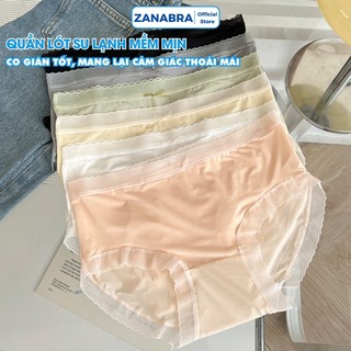 Combo 5 Quần Lót Nữ Su Mịn Đính Nơ - Set 5 Quần Lót Su Viền Ren Cạp Vừa Co Dãn 4 Chiều ZANABRA L369