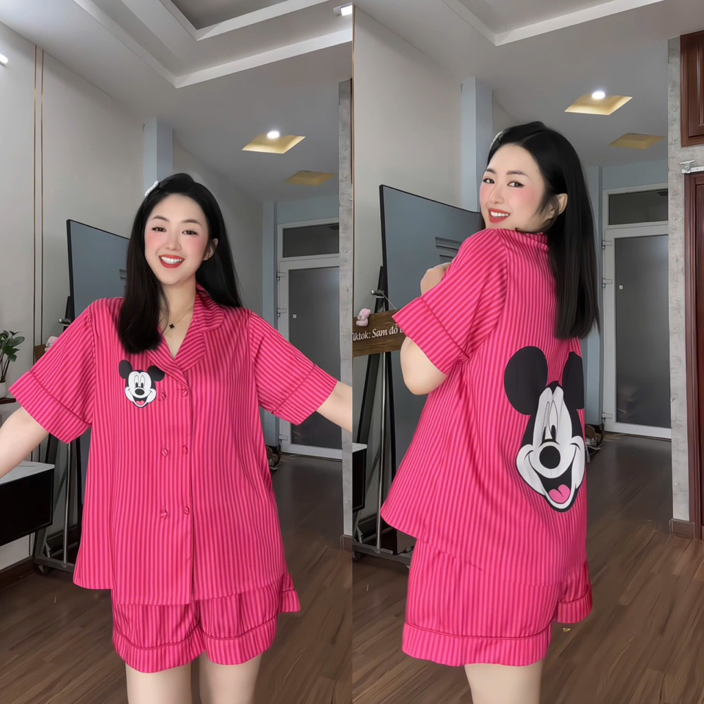 Đùi vest - bộ ngủ pijama lụa mịn dày dặn phom vest sang 40-65kg