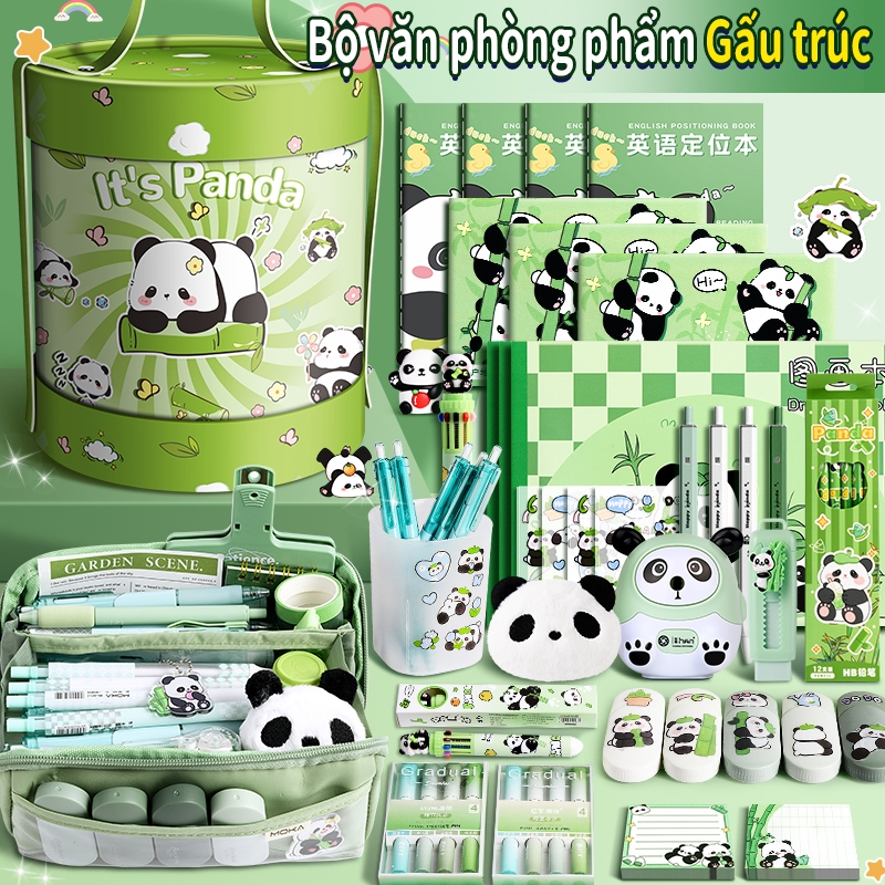Bộ Văn Phòng Phẩm Hoạt Hình Cho Bé, Đồ Dùng Học Sinh Gồm Bút + Sổ + Túi, Quà Sinh Nhật Ý Nghĩa