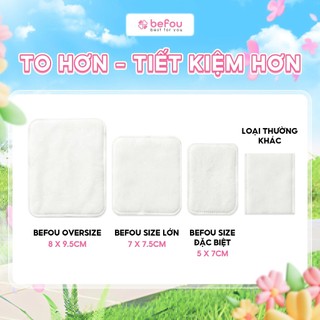 Bông Tẩy Trang Cotton Vuông To Befou oversize 50 Miếng