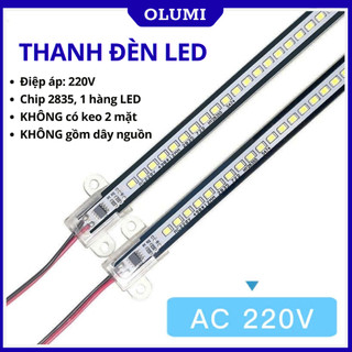 Thanh đèn led có vỏ nhựa sử dụng trực tiếp điện 220V , trang trí tủ bán hàng kệ kính kệ bếp
