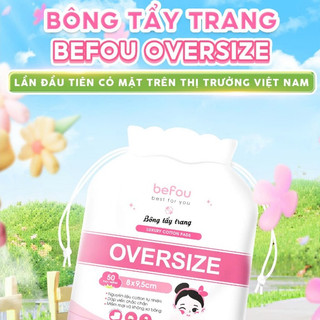 Bông Tẩy Trang Cotton Vuông To Befou oversize 50 Miếng
