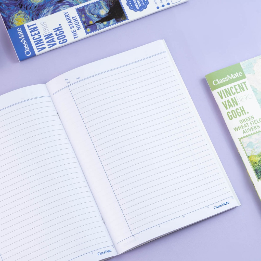 Vở Kẻ Ngang Van Gogh ClassMate Vở 120 Trang B5 Vở Viết 70gsm Ghi Chép, Viết Bài, Bìa Chống Nước NB5-12-0326