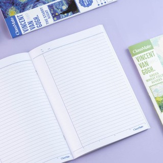 Combo 5 Vở Kẻ Ngang Vangogh Classmate 70gsm 120 Trang, Giấy Trắng Tự Nhiên Chống Loá Mắt Cho Học Sinh, SInh Viên