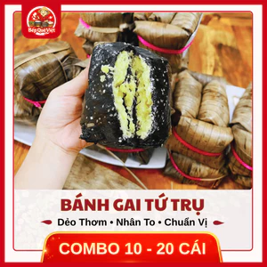 Set 10 Bánh Gai Tứ Trụ Thanh Hóa Bếp Quê Việt, Nhân To Dẻo Thơm, Hút Chân Không