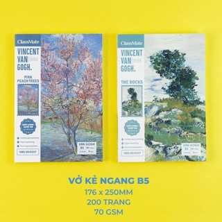 Combo 5/10 Vở Kẻ Ngang B5 Classmate The Moment 80/120/200Trang Bìa Dày Chống Nước, Không Bị Lem Cho Học Sinh, Sinh Viên