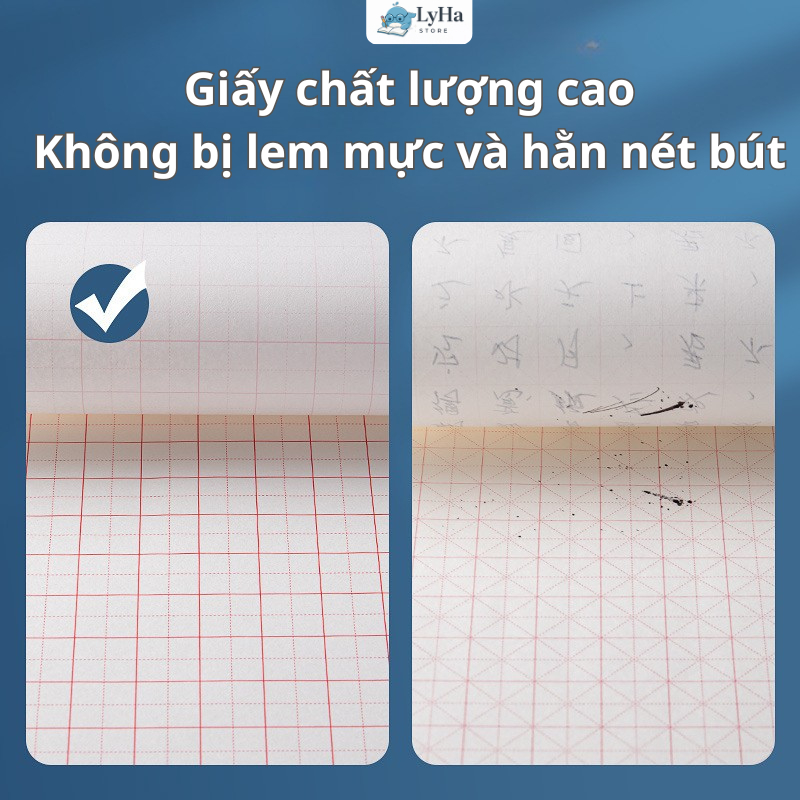 [Giảm 5k] Tập Giấy Luyện Viết Chữ Hán 75gsm , Giấy Ô Mễ , Tập Viết Tiếng Trung Nhật Hàn Kẻ Ô Chuẩn Cho Người Mới