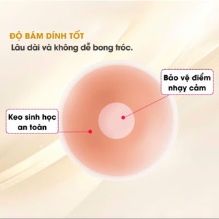 Miếng dán ngực silicon dán ti hộp 5 cặp tái sử dụng nhiều lần MELYN-FW DT01