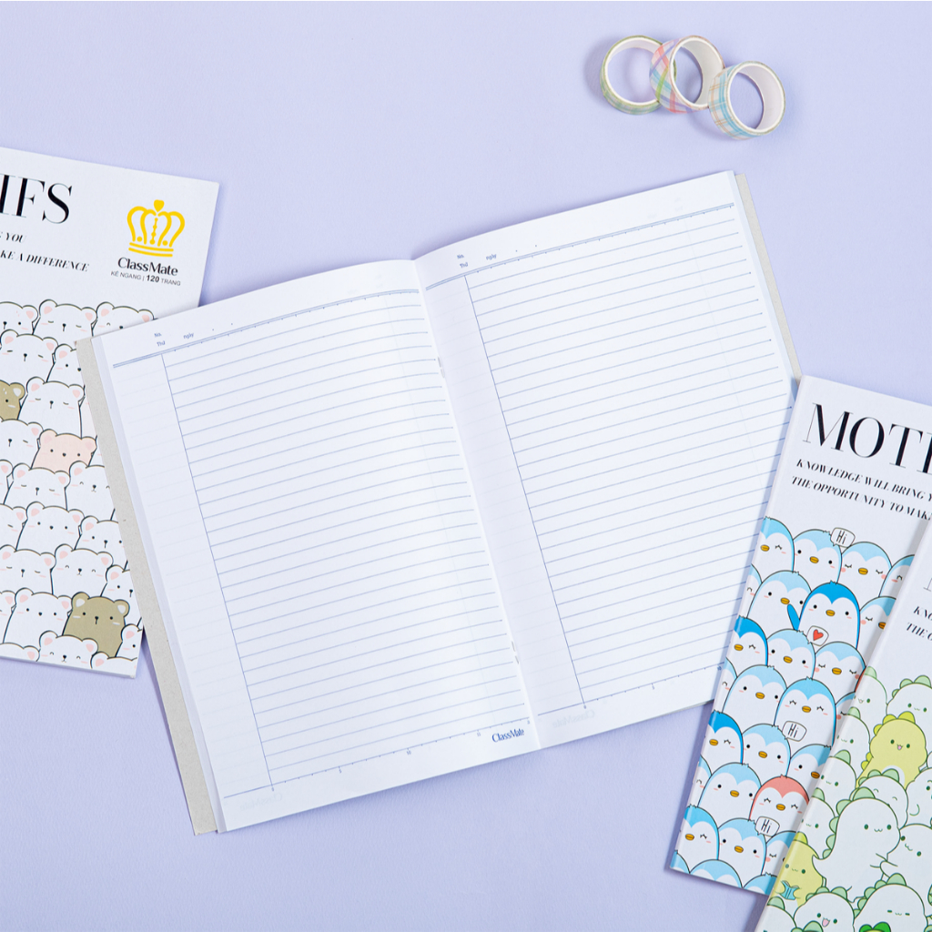 Vở Kẻ Ngang 120 Trang Classmate Vở Viết B5, 60gsm Tập Sinh Viên Bìa Pattern Chống Nước Ghi Chép, Viết Bài NB5-12-0613