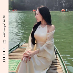 Set Áo Dài Yếm JOLIE Thiết Kế Phối Tơ Lụa Sang Trọng Diện Lễ Tết Du Lịch Chụp Ảnh