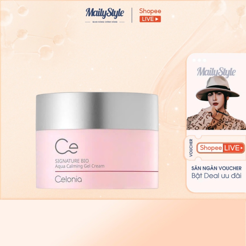 A60_Kem dưỡng ẩm làm dịu dạng gel Celonia  Aqua Calming Gel Balm 50ml