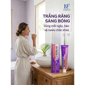 Kem đánh răng KISSFUN Purple | Xóa ố vàng - Thơm miệng - Bảo vệ men răng