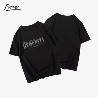 áo thun phông unisex nam nữ in chữ GRAFFIT chất liệu cotton thấm hút mồ hôi
