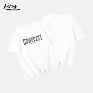áo thun phông unisex nam nữ in chữ GRAFFIT chất liệu cotton thấm hút mồ hôi
