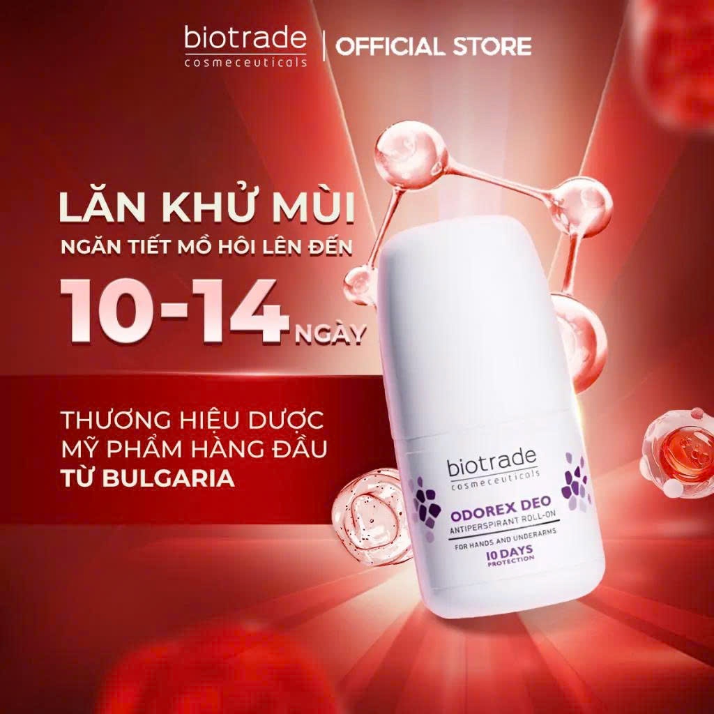 [MALL] Lăn Khử Mùi Biotrade Odorex Deo Antiperspirant RollOn ngăn mồ hôi, khử mùi hôi nách, bàn tay, giảm thâm 20ml/40ml