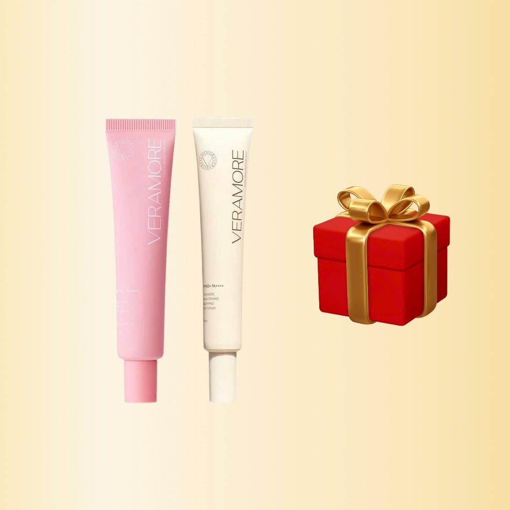 A62_ [COMBO] Serum chống nắng cấp ẩm nâng tone VERAMORE BRIGHTENING GLOWING SUN SERUM 50ml