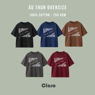 Áo Thun Nam Nữ Oversize 100% Cotton Cao Cấp CLARO - Chữ 'MAKE SOME NOISE'