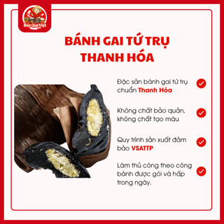 [Loại Nhân To] Set 10 Bánh Gai Tứ Trụ Thanh Hóa Bếp Quê Việt, Nhân To Dẻo Thơm, Hút Chân Không