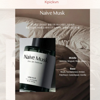 [Nội Địa Hàn] Nước Hoa Nam Chính Hãng Full Box 30ml – Naive Musk: Vibe "Nam Chính", Sạch Sẽ & Lôi Cuốn Kpickvn