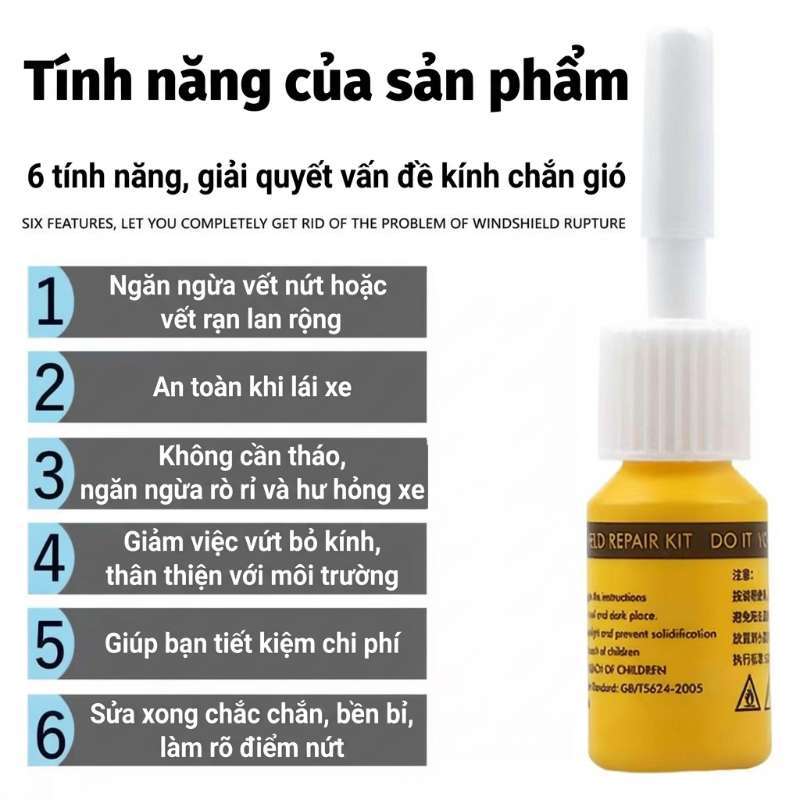 🚗 Chỉ 1 lần là hết nứt 🚗 Dung dịch sửa kính ô tô, bộ sửa kính, không cần thay kính