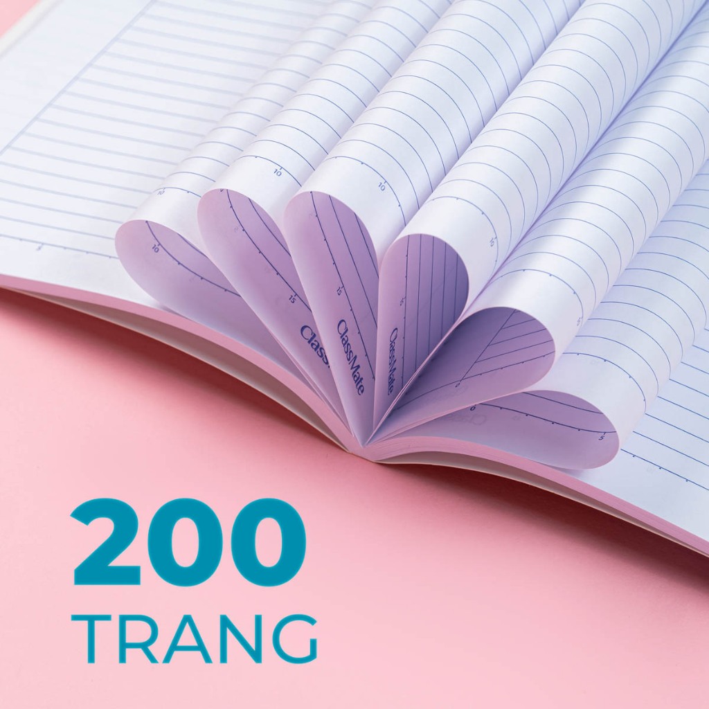Vở Kẻ Ngang 200 Trang Classmate Quyển Vở B5, 60gsm Bìa Đại Học Chống Nước Tập Sinh Viên Ghi Chép NB5-20-0333