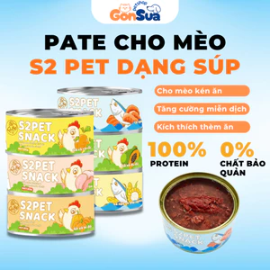 Pate Mèo S2Pet, Neeka Lon 85g Dạng Sốt Thịt, Pate S2Pet Cho Mèo Dạng Gravy Vị Gà Mix Rau Củ