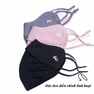 Khẩu trang chống tia UV, khẩu trang vải chống nắng che gò má UPF50+ logo đổi màu thời trang cao cấp