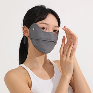 Khẩu trang chống tia UV, khẩu trang vải chống nắng che gò má UPF50+ logo đổi màu thời trang cao cấp