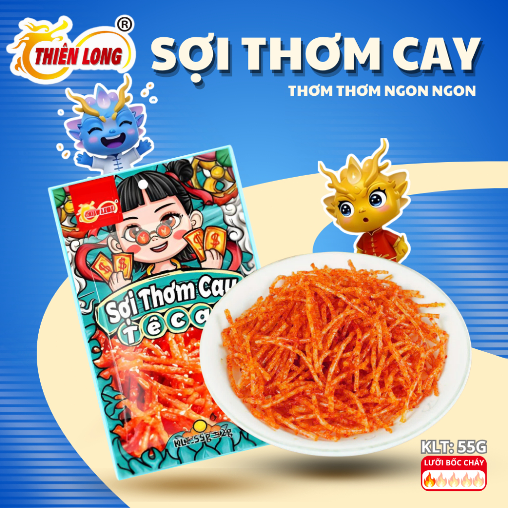 Combo 4 Gói Que  Cay Natra Thơm Cay Đồ Ăn Vặt Thiên Long Food Đậm Đà Hương Vị Tuổi Thơ