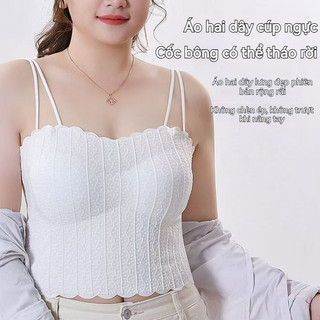Áo Yếm, Áo Hai Dây Dễ Phối Đồ - Có Đệm Ngực Tiện Lợi, Form Rộng Thời Trang