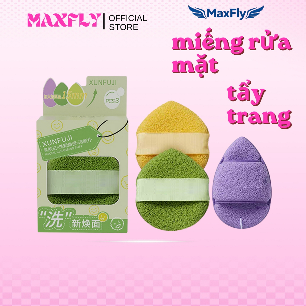Mút Rửa Mặt AMORTALS Dạng Giọt Nước Hỗ Trợ Làm Sạch Sâu Da Mặt Dùng Được Nhiều Lần