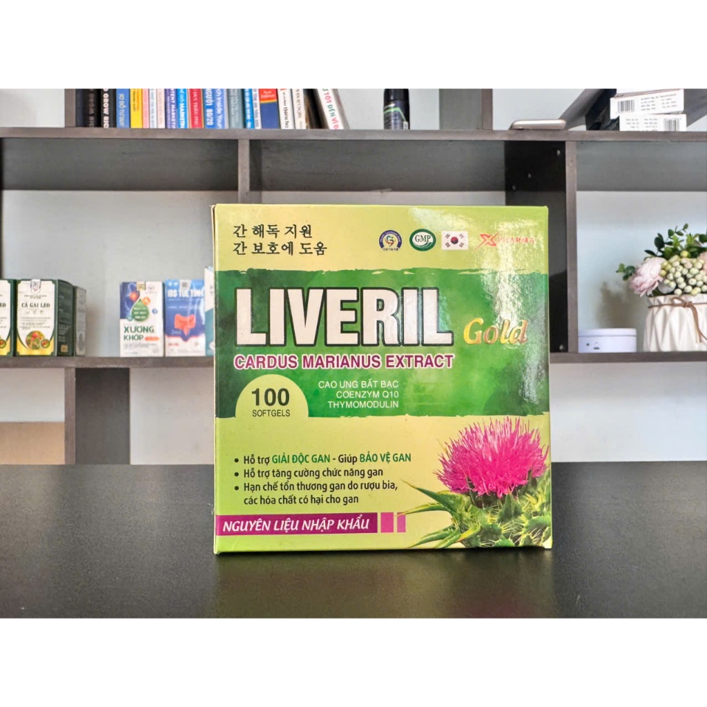 Viên Uống Nang Mềm Liveril Gold, hỗ trợ giải độc gan, giúp bảo vệ gan, tăng cường chức năng gan,100v