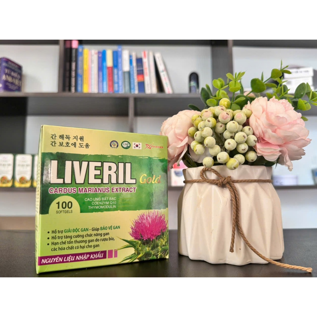 Viên Uống Nang Mềm Liveril Gold, hỗ trợ giải độc gan, giúp bảo vệ gan, tăng cường chức năng gan,100v